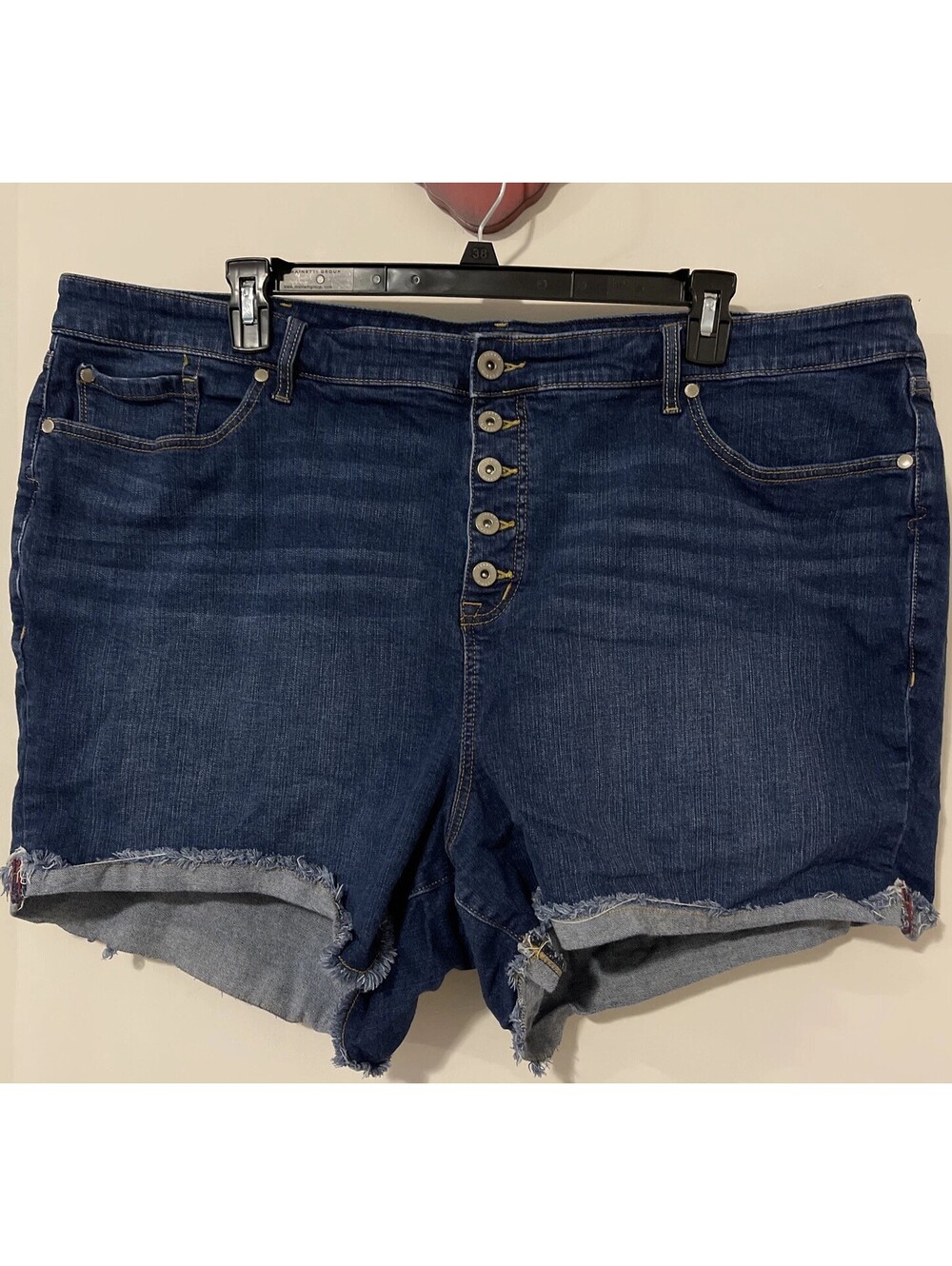 Torrid Womens - 28 Plus - Dark Blue Button-Fly Cotton Blend Denim Shorts! A5662